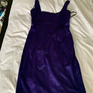 Purple satin Calvin Klein cocktail dress